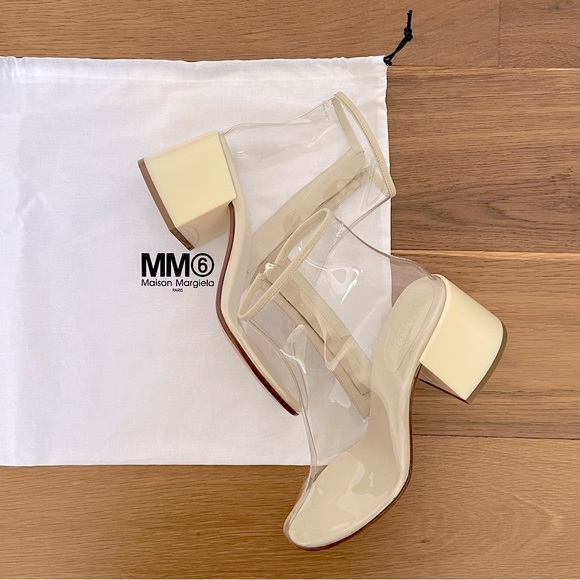 MM6 Maison Margiela SSENSE Exclusive Transparent PVC Flare Heel Boots, IT39 - Picture 9 of 13